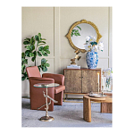 Столик с круглой стеклянной столешницей и корпусом в виде двух павлинов на ветке Table Two Peacocks варинант исполнения - 8 | Loft Concept в Саратове