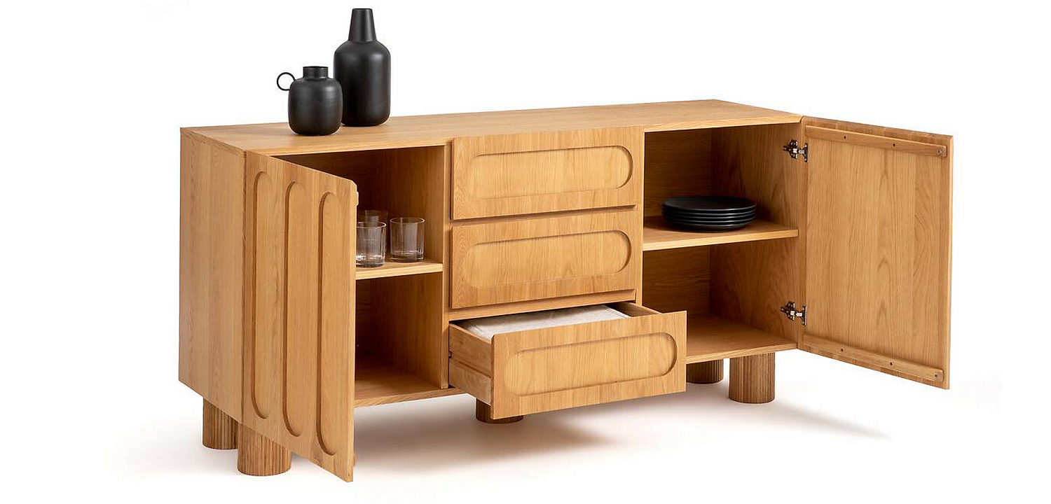 Комод Jakob Oak Chest of Drawers из массива дуба с 3-мя ящиками и 2-мя дверцами Комод Jakob Oak Chest of Drawers из массива дуба с 3-мя ящиками и 2-мя дверцами - Loft-Concept в Саратове