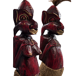 Комплект из 2-х деревянных статуэток Asmat Wooden Statuettes Dark Red варинант исполнения - 3 | Loft Concept в Саратове