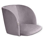 Барный стул со спинкой на 4-х деревянных ножках Сиреневый Велюр Ava Charm варинант исполнения - 2 | Loft Concept в Саратове