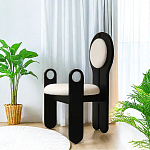 Стул черный из дерева с круглой спинкой Chair in Neoclassical Style варинант исполнения - 1 | Loft Concept в Саратове