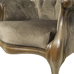 Кресло с мягкой обивкой из коричневого велюра на 4-х деревянных ножках Evelyn Classical Armchair варинант исполнения - 5 | Loft Concept в Саратове