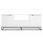 ТВ-тумба белая с  2-мя дверцами и ящиком Strict Lines варинант исполнения - 2 | Loft Concept в Саратове