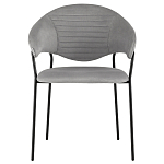 Серый стул с обивкой из искусственной замши Alexis варинант исполнения - 2 | Loft Concept в Саратове