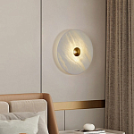 Бра в форме диска из натурального камня с декоративным центральным элеменом Cryptocrystalline Stone варинант исполнения - 3 | Loft Concept в Саратове