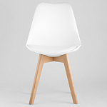 Стул с основой из пластика и мягким сиденьем Arvika White варинант исполнения - 2 | Loft Concept в Саратове