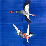 Плитка с узором Аист варинант исполнения - 1 | Loft Concept в Саратове