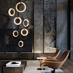 Подвесной светильник в форме кольца Cryptocrystalline Stone варинант исполнения - 5 | Loft Concept в Саратове