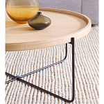 Журнальный стол с круглой деревянной столешницей Urban Style Space варинант исполнения - 3 | Loft Concept в Саратове