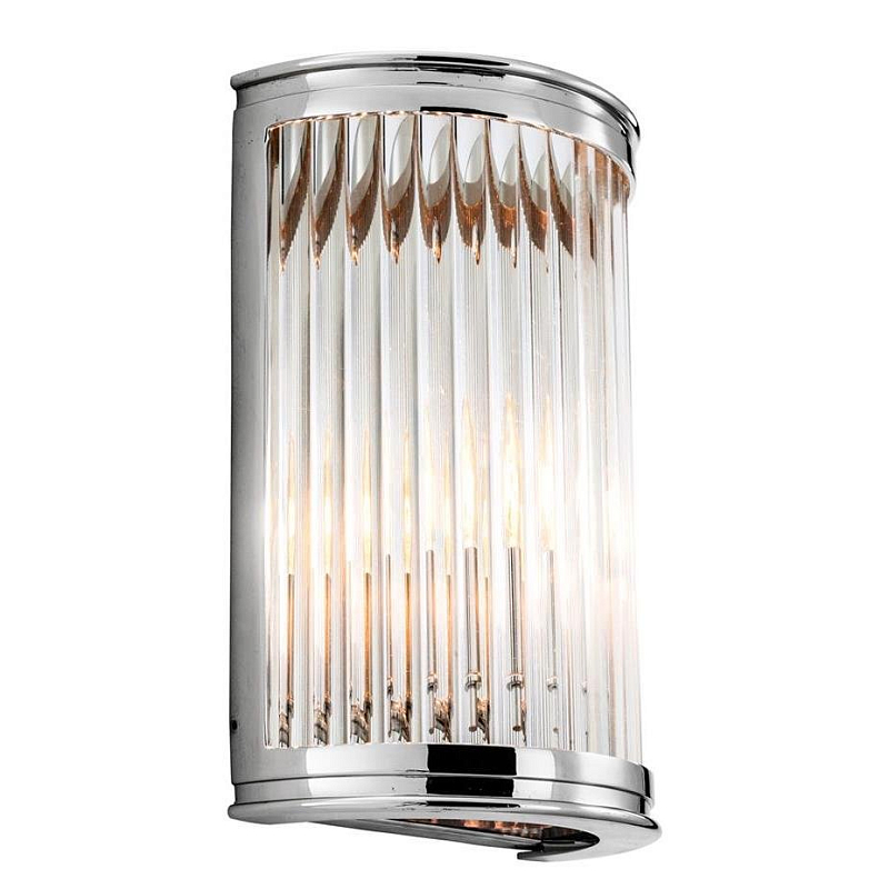 Бра Wall Lamp Alice Nickel Никель Прозрачное Стекло в Саратове | Loft Concept 