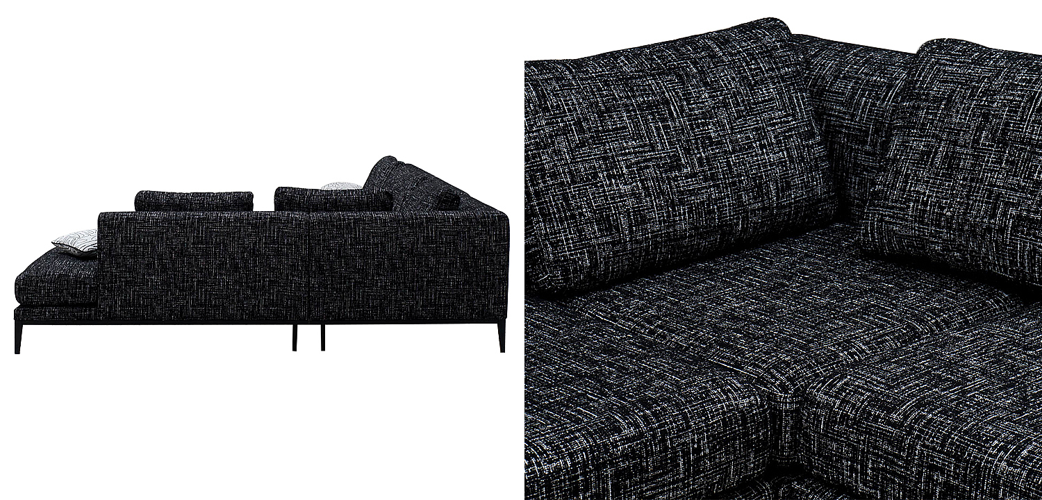 Угловой диван Ferguson Sofa Black Угловой диван Ferguson Sofa Black - Loft-Concept в Саратове