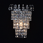 Бра настенное цвета хром с прозрачными квадратными хрустальными подвесками Crystal Regena варинант исполнения - 2 | Loft Concept в Саратове