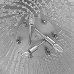 Люстра круглая с прозрачными стеклянными трубками Nembus варинант исполнения - 8 | Loft Concept в Саратове