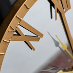 Часы настенные зеркальные с золотым металлическим циферблатом Mirror Tower Clock варинант исполнения - 2 | Loft Concept в Саратове