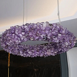 Люстра кргулая из фиолетового хрустального камня Purple Diamond варинант исполнения - 3 | Loft Concept в Саратове