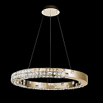 Люстра золотая в форме кольца с мозаичным хрустальным оформлением Sparks of Crystal варинант исполнения - 3 | Loft Concept в Саратове