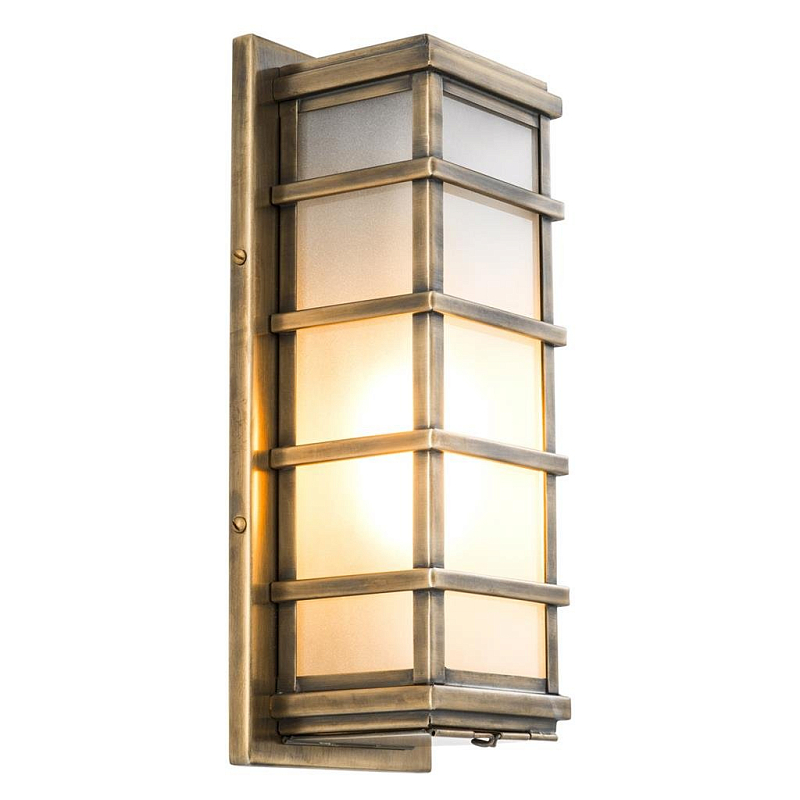 Бра Wall Lamp Welby Brass Латунь Античная полированная Прозрачное Стекло Бра Wall Lamp Welby Brass Латунь Античная полированная Прозрачное Стекло в Саратове | Loft Concept