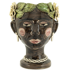 Ваза Vase Selva Moro Head Shiny