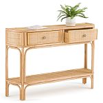 Консоль из плетеного ротанга с ящиками Armelle Rattan Console варинант исполнения - 3 | Loft Concept в Саратове