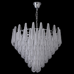 Люстра с подвесками из рифленного стекла в форме капель Textured Glass Chandelier варинант исполнения - 8 | Loft Concept в Саратове