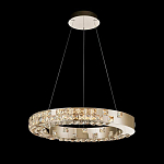 Люстра золотая в форме кольца с мозаичным хрустальным оформлением Sparks of Crystal варинант исполнения - 1 | Loft Concept в Саратове