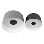 Потолочный светильник с 2-мя цилиндрическими абажурами серого и черного цвета Urban Dome варинант исполнения - 1 | Loft Concept в Саратове