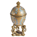 Шкатулка на величественных львах из фарфора с бронзовыми элементами Eden Garden варинант исполнения - 1 | Loft Concept в Саратове