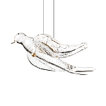 Подвесной светильник с прозрачной стеклянной птичкой Serip Voa варинант исполнения - 6 | Loft Concept в Саратове