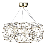 Люстра с тонкой металлической конструкцией цвета золото Quasar варинант исполнения - 3 | Loft Concept в Саратове