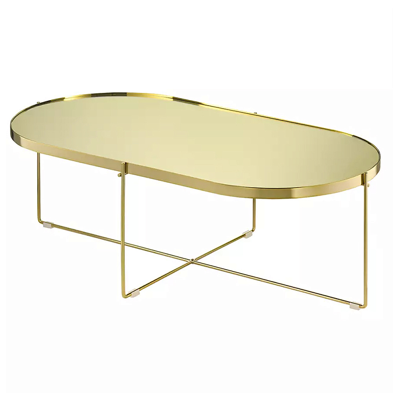 Кофейный столик овальный золотой Modern Mirror Gold Table Золотой в Саратове | Loft Concept 