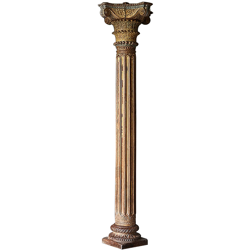 Антикварная колонна из тикового дерева Bhavnagar Antique Column Brown Коричневый Антикварная колонна из тикового дерева Bhavnagar Antique Column Brown Коричневый в Саратове | Loft Concept