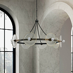 Люстра круглая с литыми стеклянными дисками Olympe Glass Chandelier варинант исполнения - 5 | Loft Concept в Саратове