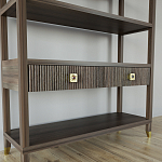 Стеллаж с двумя ящиками Elsa Dreams Walnut варинант исполнения - 2 | Loft Concept в Саратове