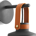 Черное матовое бра с декором под кожу Chestery варинант исполнения - 3 | Loft Concept в Саратове