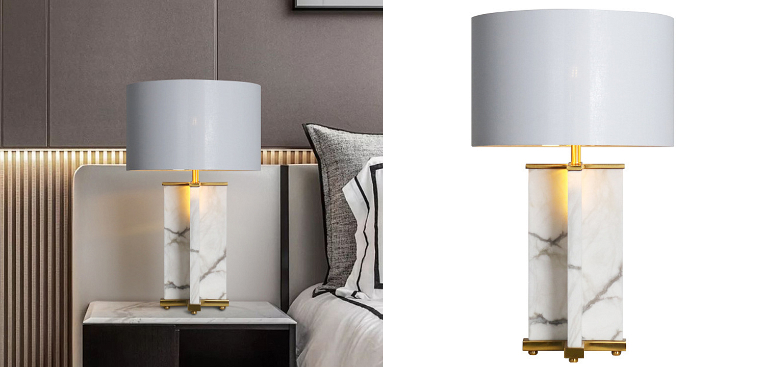 Настольная лампа Cecily Marble Table Lamp Настольная лампа Cecily Marble Table Lamp - Loft-Concept в Саратове