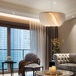 Подвесной светильник с белыми изящными декоративными лепестками Volumetric Petal Lamp варинант исполнения - 4 | Loft Concept в Саратове