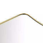 Зеркало золотистое с закруглёнными углами Thin Frame варинант исполнения - 2 | Loft Concept в Саратове
