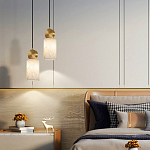 Подвесной светильник светодиодный с цилиндрическим плафоном Stone Helios варинант исполнения - 4 | Loft Concept в Саратове