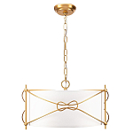 Люстра в форме цилиндра с белым тканевым абажуром Simple Knot варинант исполнения - 1 | Loft Concept в Саратове