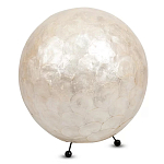 Настольная лампа из перламутра на металлическом каркасе Indonesian Egg варинант исполнения - 1 | Loft Concept в Саратове