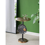 Столик приставной с абстрактным основанием и акцентом в виде золотистого диска Heavenly Space варинант исполнения - 6 | Loft Concept в Саратове