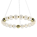 Люстра подвесная кольцевая с прозрачными рифлеными шарообразными плафонами Crystal Globule варинант исполнения - 1 | Loft Concept в Саратове