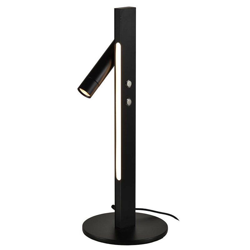 Настольная лампа светодиодная черная Black Light Guide Белый Черный в Саратове | Loft Concept 