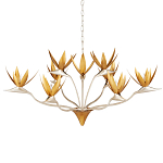 Люстра с плафонами в виде цветов Golden Bird of Paradise варинант исполнения - 4 | Loft Concept в Саратове