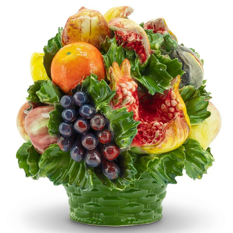 Статуэтка Fruit Mix With Basket Мульти Зеленый Статуэтка Fruit Mix With Basket Мульти Зеленый в Саратове | Loft Concept