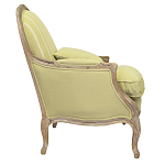 Кресло Ava Classical Armchair green striped flax варинант исполнения - 1 | Loft Concept в Саратове