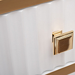 Консоль с ящиком белая с золотом Textured White Console with Gold варинант исполнения - 4 | Loft Concept в Саратове