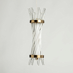 Подвесной светильник с цилиндром из прозрачных стеклянных трубок Nembus варинант исполнения - 5 | Loft Concept в Саратове