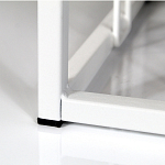 Пуф квадратный фиолетовый велюр на белом металлическом основании Celeste Purple варинант исполнения - 4 | Loft Concept в Саратове