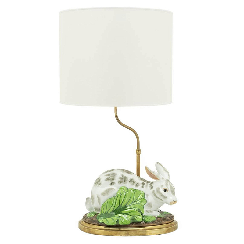 Настольная лампа ABHIKA LAMPTABLE RABBIT Зеленый Золотой Белый в Саратове | Loft Concept 